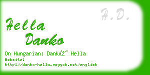 hella danko business card